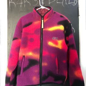 Nike Air Jordan Flight MVP Sherpa Winter Fleece Jacket Purple Mens XS